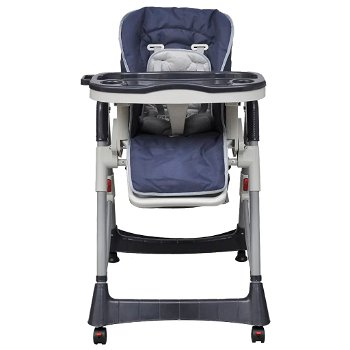 Kinderstoel Deluxe in hoogte verstelbaar donkerblauw - 2