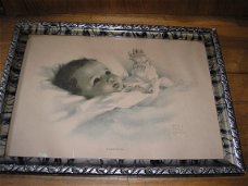 Bessy pease - schilderij met wakkere baby