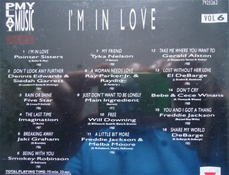 De originele verzamel-CD Play My Music Volume 6: I'm In Love - 1
