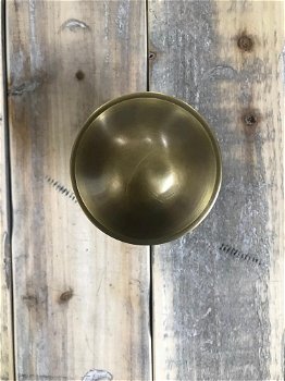 1 deurknop, Antiek Messing - deurbeslag - meubelbeslag - 2
