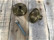 1 deurknop, Antiek Messing - deurbeslag - meubelbeslag - 4 - Thumbnail