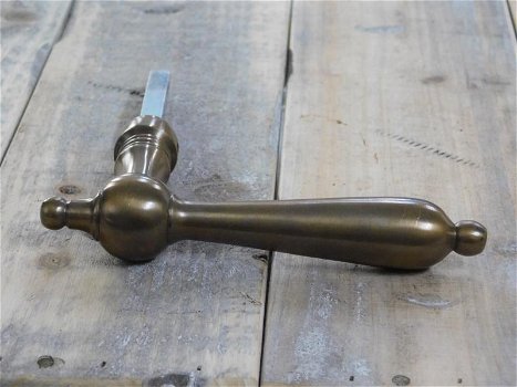 1 deurknop, messing patina-deur ,kruk, hendel Biedermeier - 2