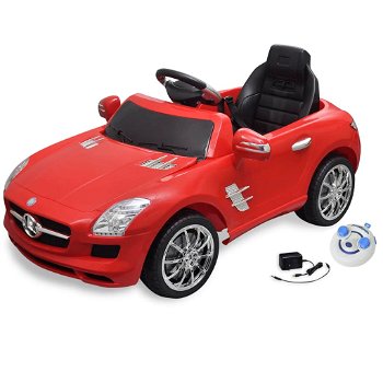 Elektrische auto Mercedes Benz SLS AMG rood 6 V met afstandsbediening - 0