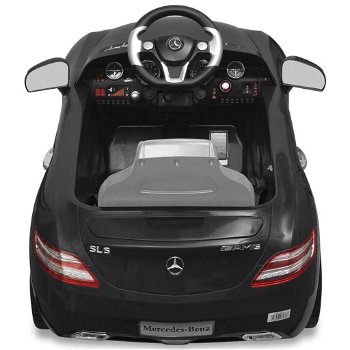 Elektrische auto Mercedes Benz SLS AMG zwart 6 V met afstandsbediening - 4