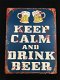 Bordje met de tekst KEEP CALM AND DRINK BEER - 0 - Thumbnail