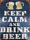 Bordje met de tekst KEEP CALM AND DRINK BEER - 5 - Thumbnail