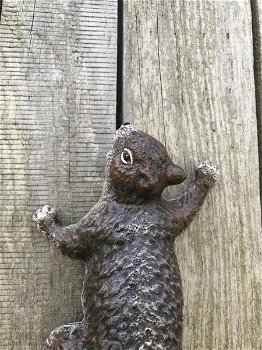 Een klimmende eekhoorn, gemaakt van gietijzer - 2