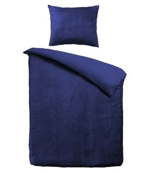 Velvet Couture dekbedovertrek blauw fluweel, eenpersoons - 0