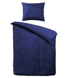 Velvet Couture dekbedovertrek blauw fluweel, eenpersoons