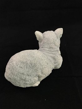 Een mooie liggende poes, gemaakt van steen , kat - 3