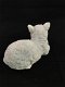 Een mooie liggende poes, gemaakt van steen , kat - 3 - Thumbnail