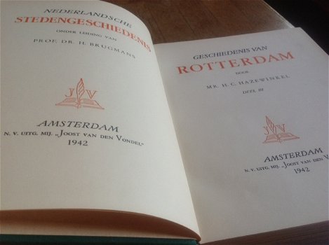 Mr. H.c. Hazewinkel - geschiedenis van rotterdam - 3 delen - 3