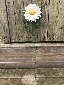 Metalen margriet als mooie decoratie in de tuin-bloem-kado - 2