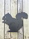 Prachtig silhouette van een eekhoorn, mat zwart metaal - 5 - Thumbnail