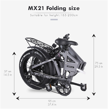 Shengmilo MX21 500W 48V 12.8Ah 20'' E-bike 35km/h Max - 7