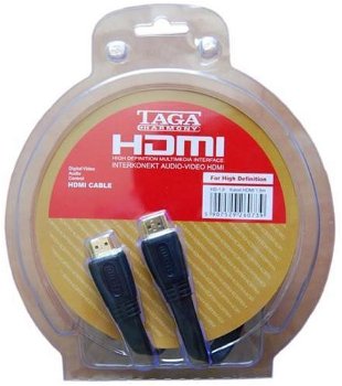 TAGA HDMI cable flexibel verguld! 1080P 1.8 meter - 0