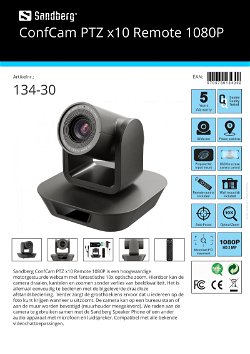 ConfCam PTZ x10 Remote 1080P hoogwaardige motorgestuurde webcam met fantastische 10x optische zoom