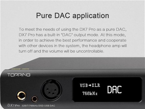 TOPPING DX7 PRO Balanced DAC Headphone Amplifier ES9038Pro - 4