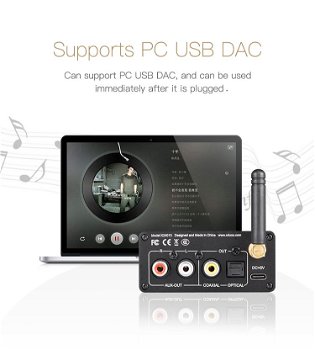 XDUOO XQ-50 USB DAC / Bluetooth 5.0 Receiver aptX CS8406 ES9 - 1