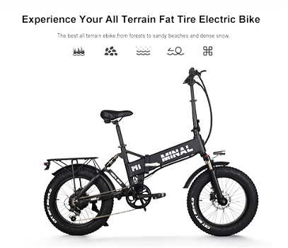 Minal M1 Foldable E-bike 20*4.0 Fat Tires 48V 10.5Ah Battery - 3