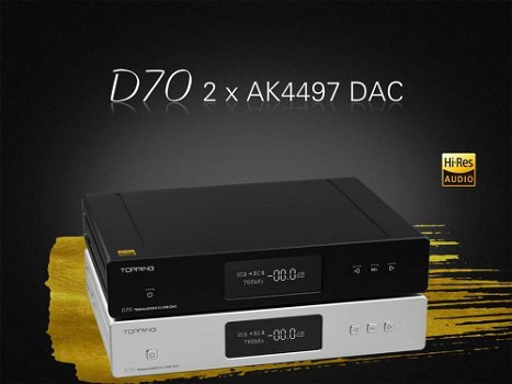 TOPPING D70 BT Balanced DAC 2x AK4497 XMOS XU208 I2S Bluetoo - 0