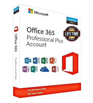 MICROSOFT OFFICE 365 PRO 5 PC/MAC LIFETIME LICENSE - 0