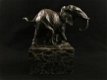 Een beeld van een olifant, bronzen beeld, prachtige olifant - 5 - Thumbnail