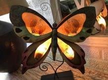 Een metalen lamp in de vorm van een vlinder-kado , vlinder - 0