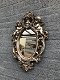 Een mooie decoratieve spiegel,zilveren omlijsting , engel - 1 - Thumbnail