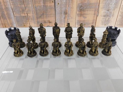 Een prachtig schaakspel-schaakbord met glas , kado - 4