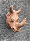 Een prachtige kop van een neushoorn , polystone, kado - 1 - Thumbnail