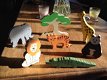 dierentuin dieren van hout, - 6 stuks + boom - 0 - Thumbnail