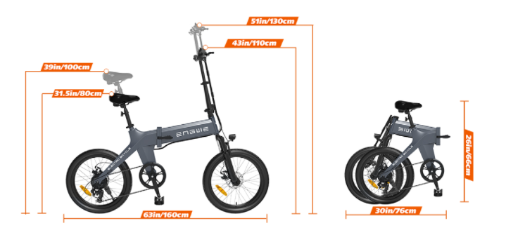 ENGWE C20 Folding Electric Bicycle 20 Inch Tires 250W - 1
