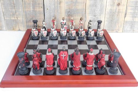 schaakspel met als thema, MEDIEVAL KNIGHTs, -schaakspel - 4