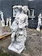 Fraai tuinbeeld Bacchus-Dionysus, vol steen, -tuinbeeld - 1 - Thumbnail