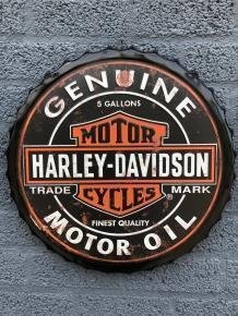 Harley Davidson-metalen wand kroon dop, kado - 2