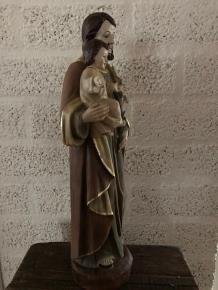 Mooi beeld van Jozef met de Here Jezus op de arm, poly - 5