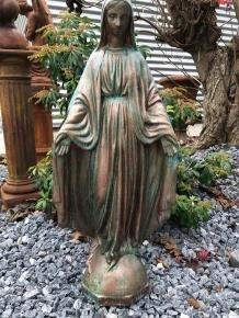 Mooi Maria beeld vol steen ,koper finish , Maria beeld