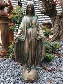Mooi Maria beeld vol steen ,koper finish , Maria beeld - 2