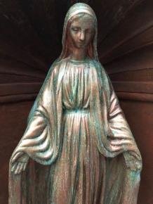 Mooi Maria beeld vol steen ,koper finish , Maria beeld - 5