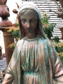 Mooi Maria beeld vol steen ,koper finish , Maria beeld - 6