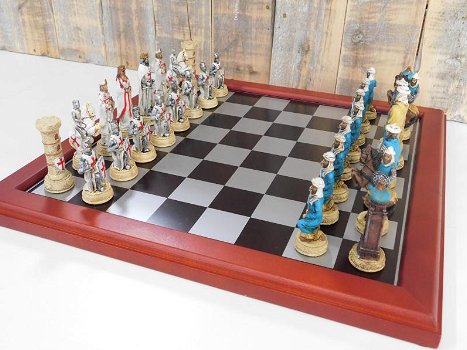Mooi schaakspel thema CRUSADE VS MUSLIM schaakspel - 6