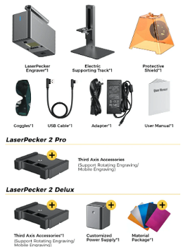 LaserPecker 2 Pro Handheld Laser Engraver & Cutter with Auxi - 1
