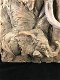 Wandornament woodlook met 3 D afbeelding van 2 olifanten - 2 - Thumbnail