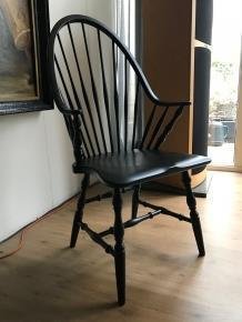 houten fauteuil van Nesto, geheel hout 1960, kleur zwart - 1