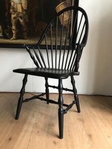 houten fauteuil van Nesto, geheel hout 1960, kleur zwart - 3