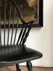 houten fauteuil van Nesto, geheel hout 1960, kleur zwart - 5