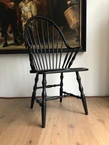houten fauteuil van Nesto, geheel hout 1960, kleur zwart - 6