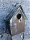 Prachtig metalen wand vogelhuis, - 3 - Thumbnail