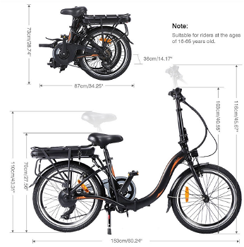 Fafrees 20F054 250W Electric Bike 20 Inch Folding Frame - 4